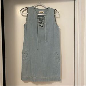 Madewell Criss Cross Chambray Dress